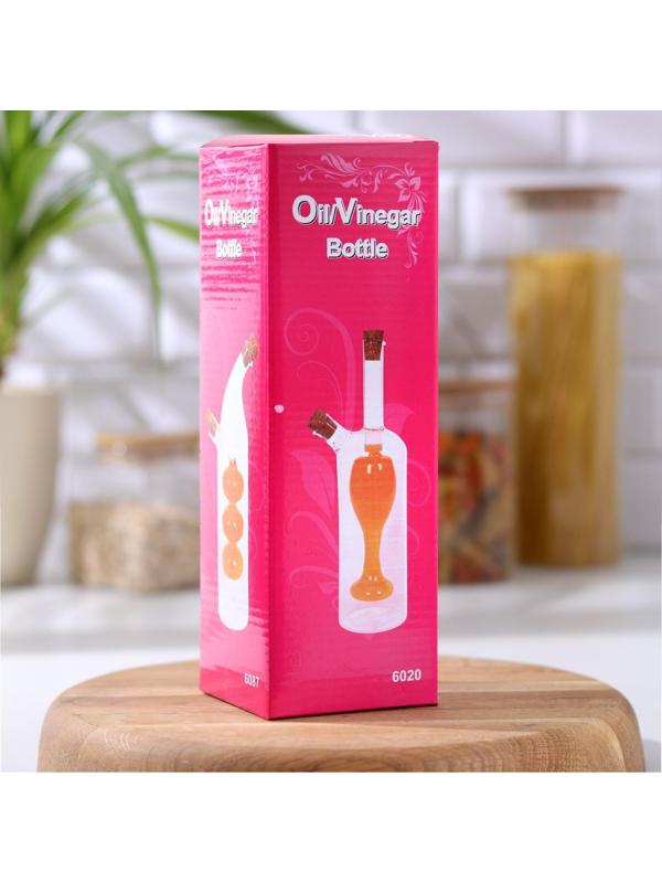 Бутыль стеклянная 2 в 1 для соусов и масла «Фьюжн. Эстет», 280/75 мл, h=24 см