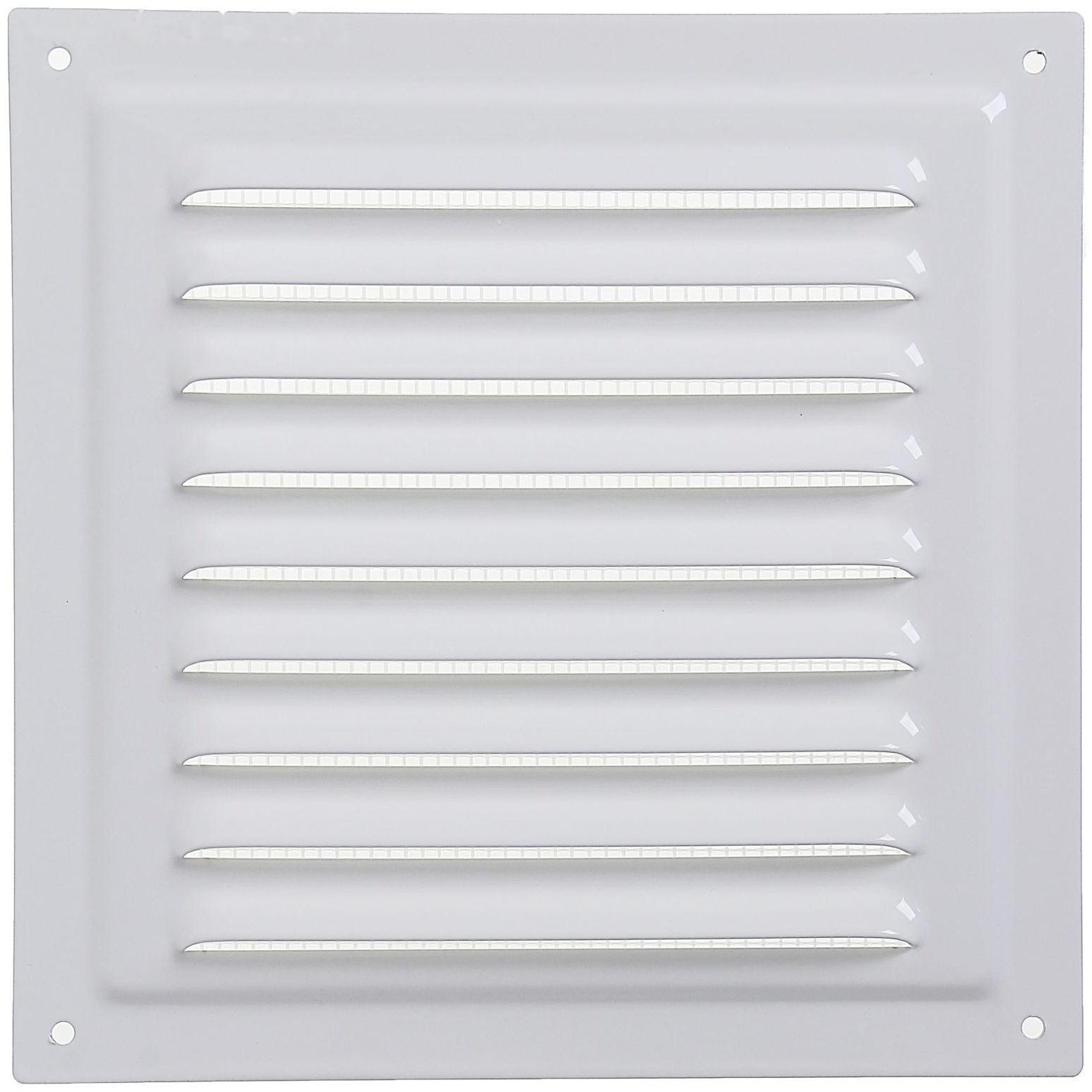 Решетка вентиляционная ERA 1515 МЭ, 150 x 150 мм, неразъемная, с сеткой, металлическая