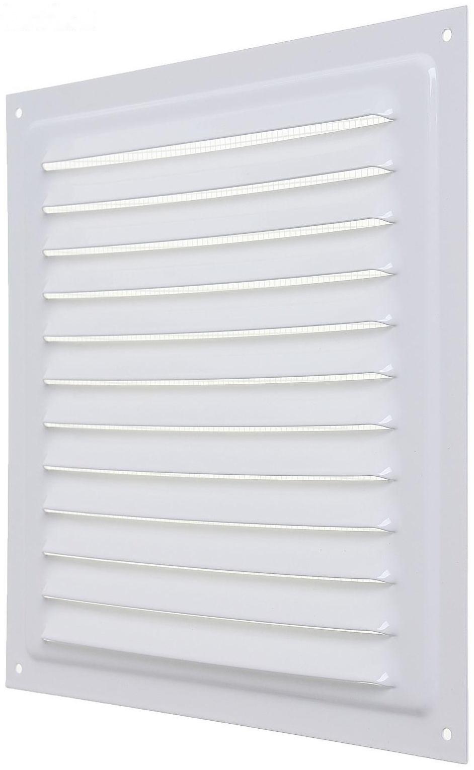 Решетка вентиляционная ERA 2020 МЭ, металлическая, с сеткой, 200x200 мм