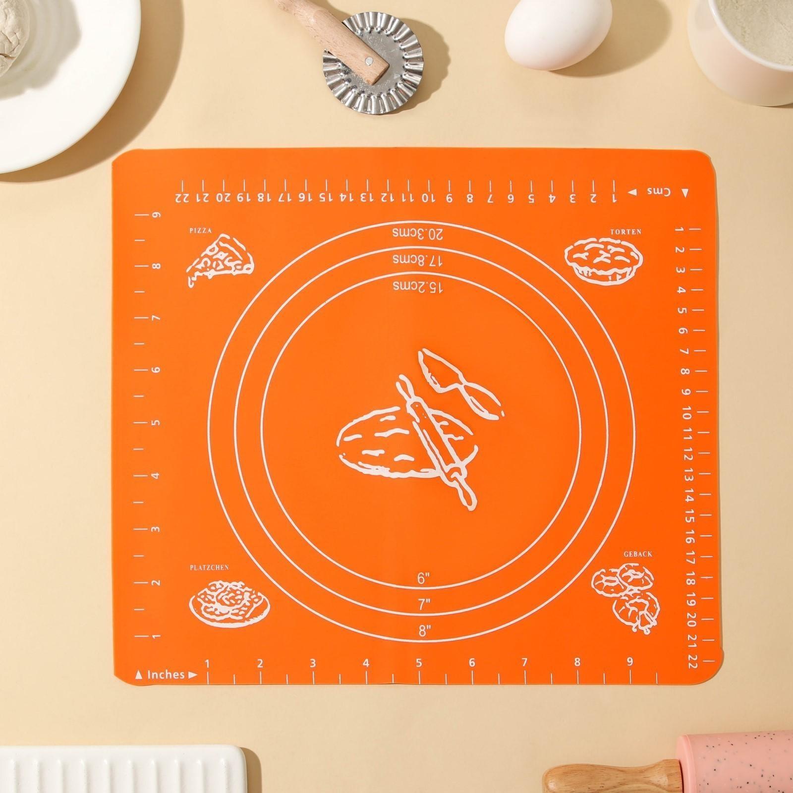 Коврик с разлиновкой силиконовый Доляна «Эрме», 28×25,5 см, цвет МИКС