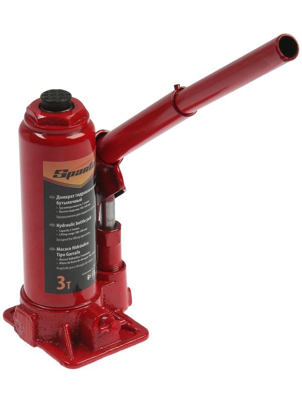 Домкрат гидравлический Sparta, 3 т, бутылочный, подъем на 180-340 мм