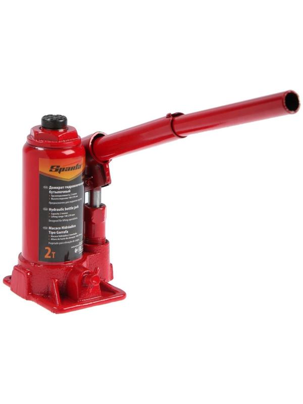 Домкрат гидравлический Sparta , 2 т, бутылочный, подъем на 148–278 мм