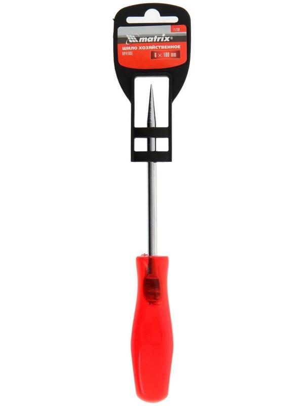 Шило хозяйственное MATRIX, круглое 6х100 мм
