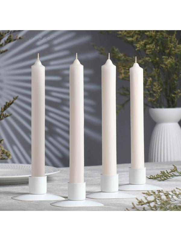 Набор свечей хозяйственных, 2,4х24,5 см, 12 ч, 100 г, 4 штуки