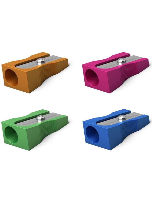 Точилка 1 отверстие ErichKrause Ferro Color, алюминий, отверстие диаметром 8 мм, микс