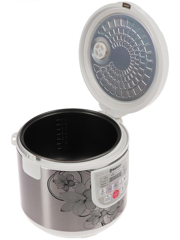 Мультиварка Sakura SA-7753W, 800 Вт, 5 л, 37 программ, с антипригарным покрытием