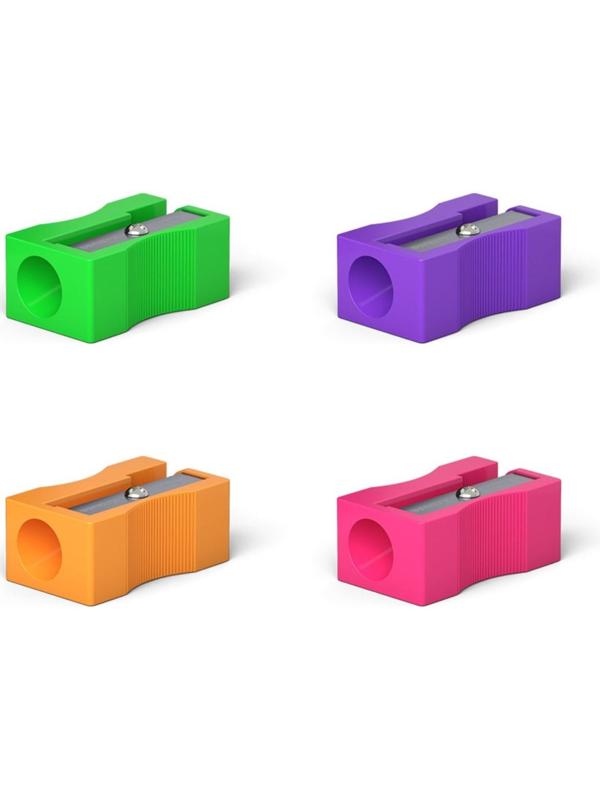 Точилка 1 отверстие ErichKrause Unity Neon, отверстие диаметром 8 мм, микс