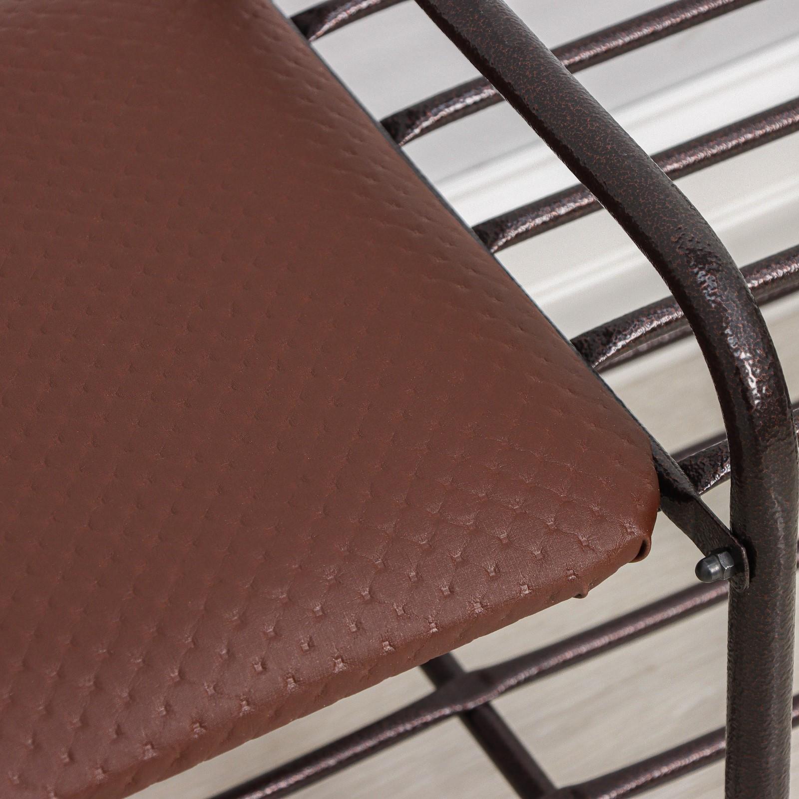 Этажерка для обуви с сиденьем «Люкс», 2 яруса, 79×33×36 см, цвет медный антик