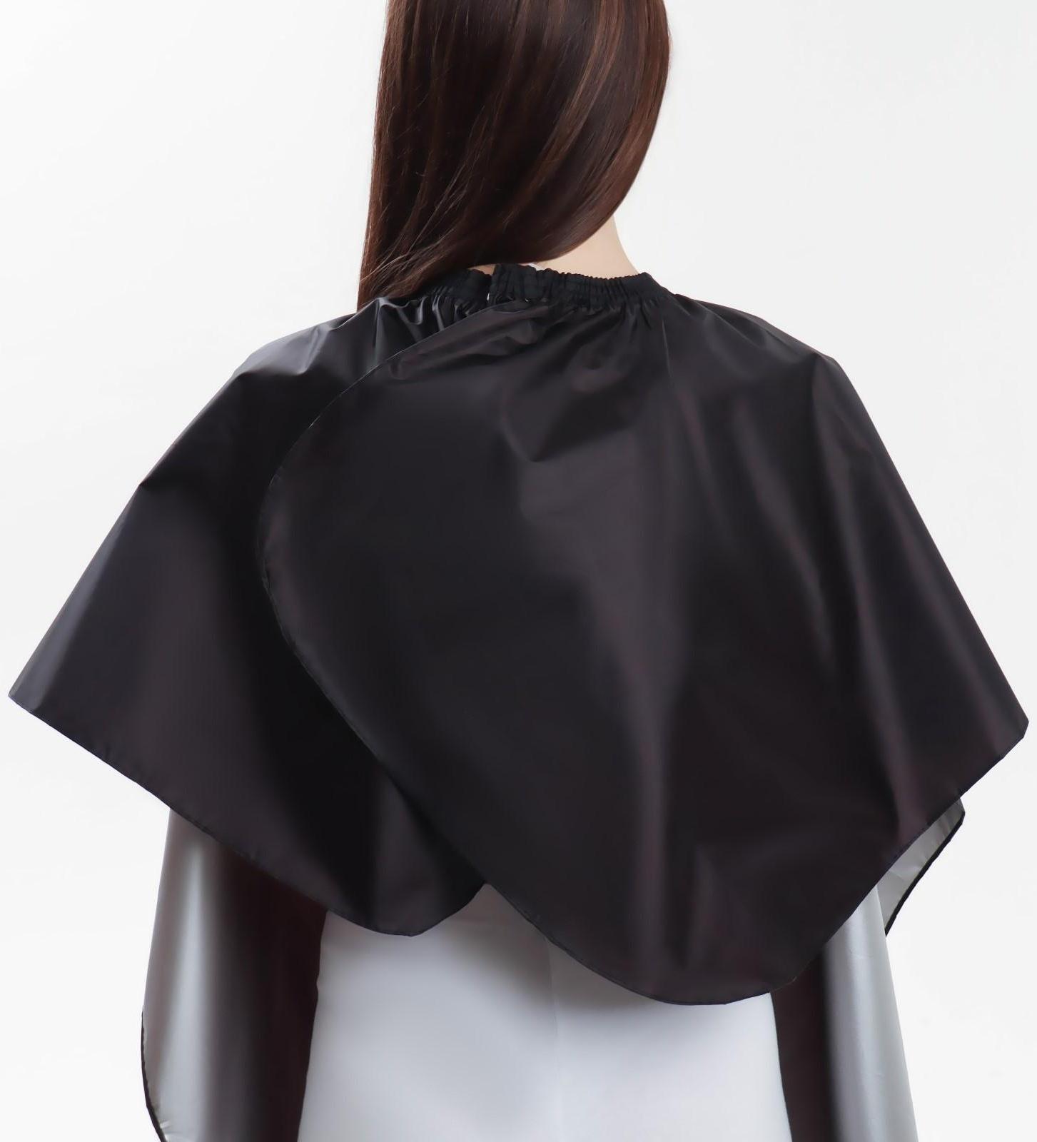 Накидка парикмахерская двусторонняя, цвет серебристый/чёрный