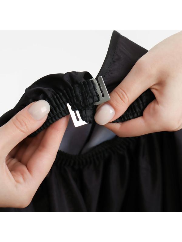 Накидка парикмахерская двусторонняя, цвет серебристый/чёрный