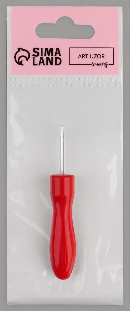 Шило швейное, 6,5 × 1 см, цвет красный