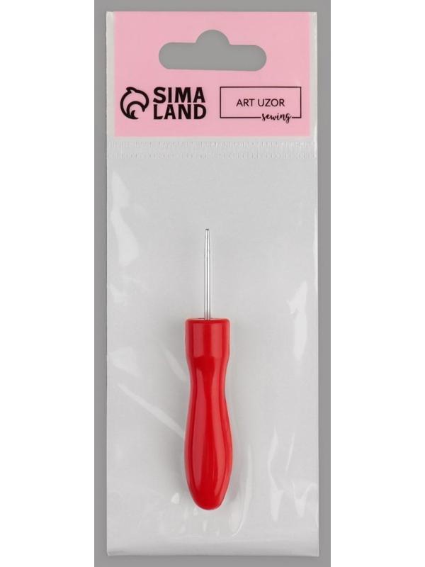 Шило швейное, 6,5 × 1 см, цвет красный