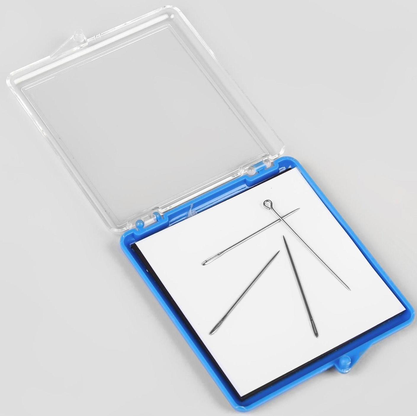 Игольница магнитная с иглами, 7 × 8 см, цвет МИКС