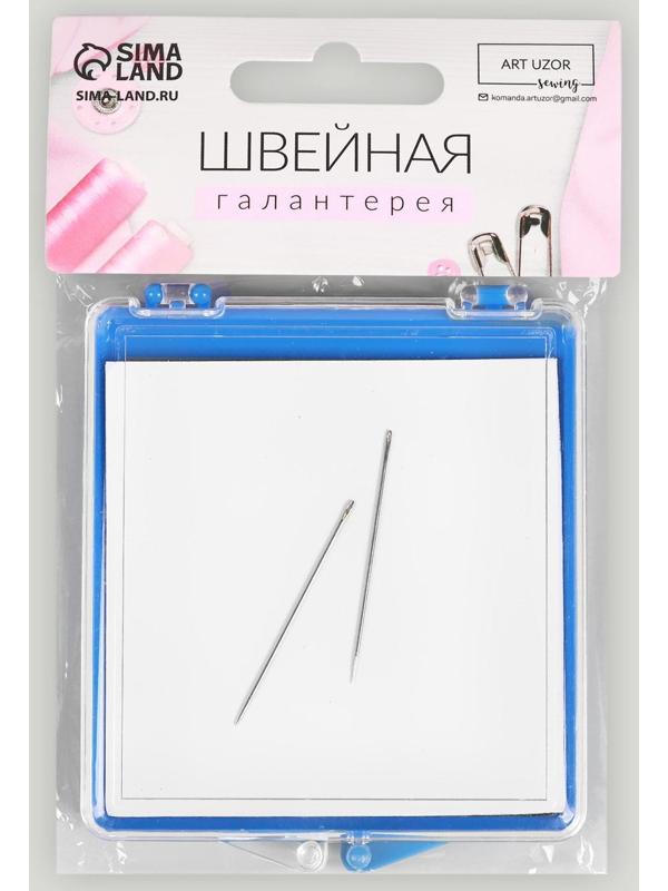 Игольница магнитная с иглами, 7 × 8 см, цвет МИКС