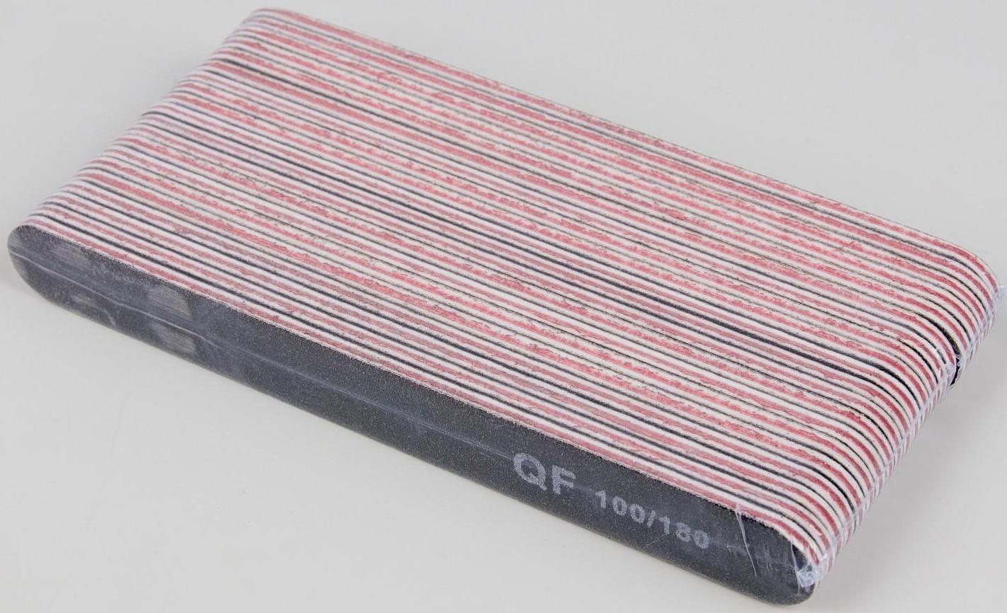 Пилка-наждак, абразивность 100/180, 18 см, фасовка 20 шт, цвет чёрный