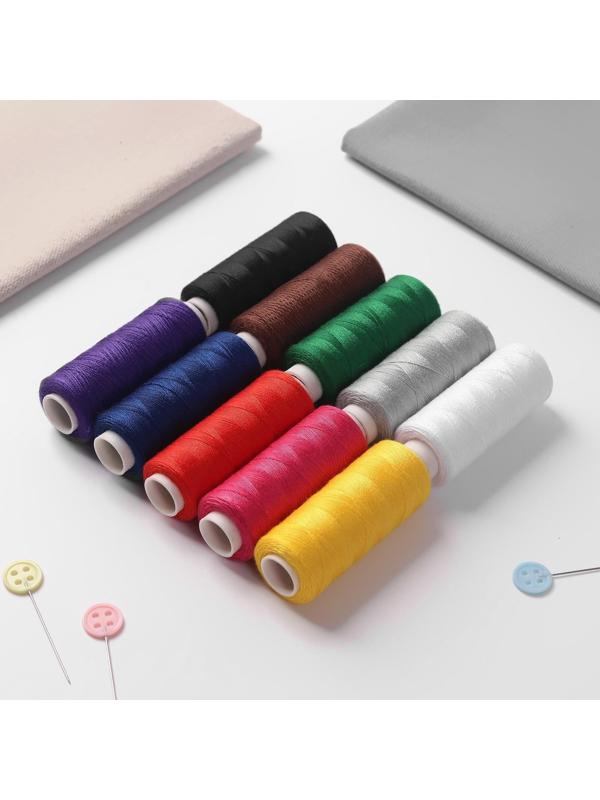 Набор ниток «Радуга», 40S/2, 200 м, 10 шт, разноцветный