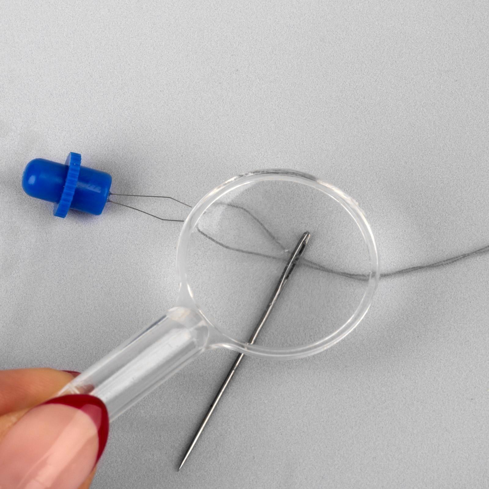 Нитевдеватели с лупой, 6,5 × 3 см, 2 шт