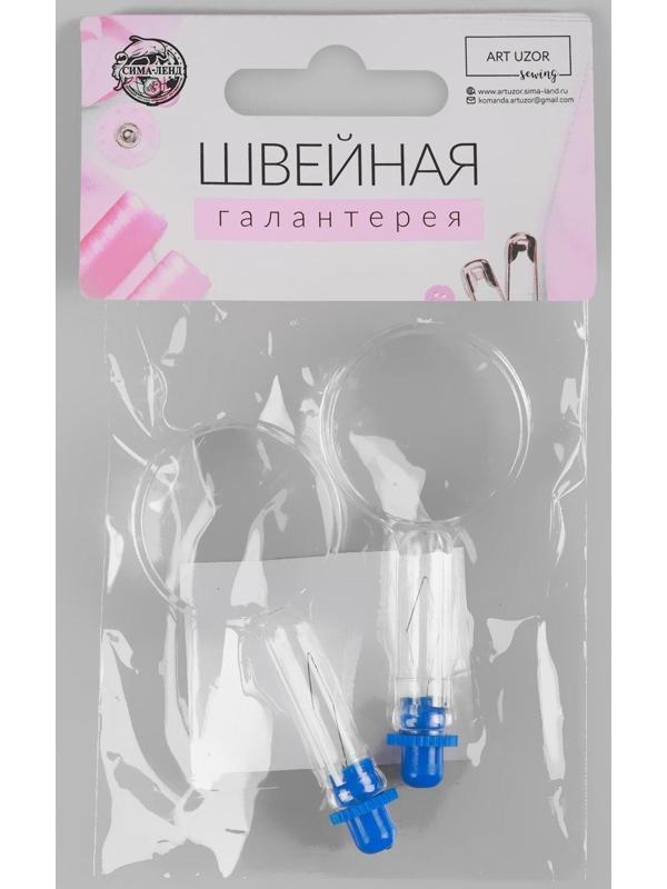 Нитевдеватели с лупой, 6,5 × 3 см, 2 шт