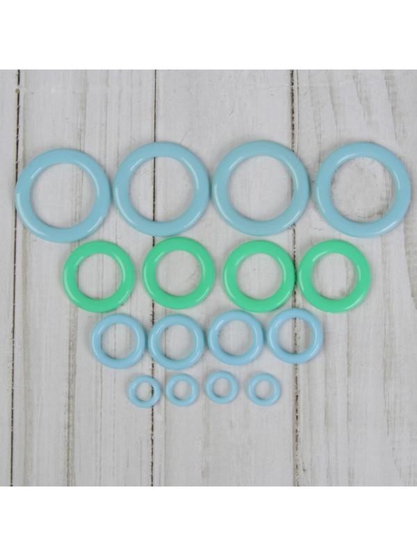 Набор колец для макраме, d = 12/20/29/35 мм, 16 шт, цвет МИКС