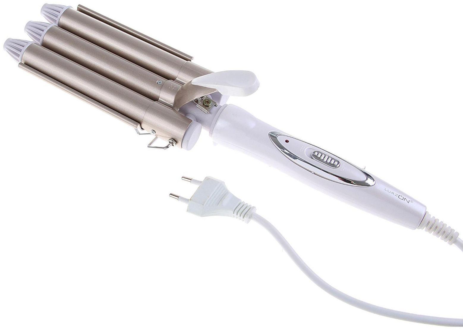 Плойка Luazon LW-09, 35 Вт, керамическое покрытие, d=25 мм, 220°С, белая