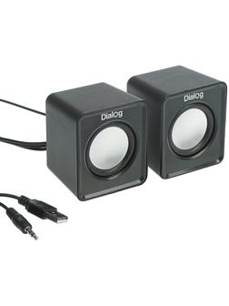 Компьютерные колонки 2.0 Dialog Colibri AC-02UР, 2х3Вт, USB, черные