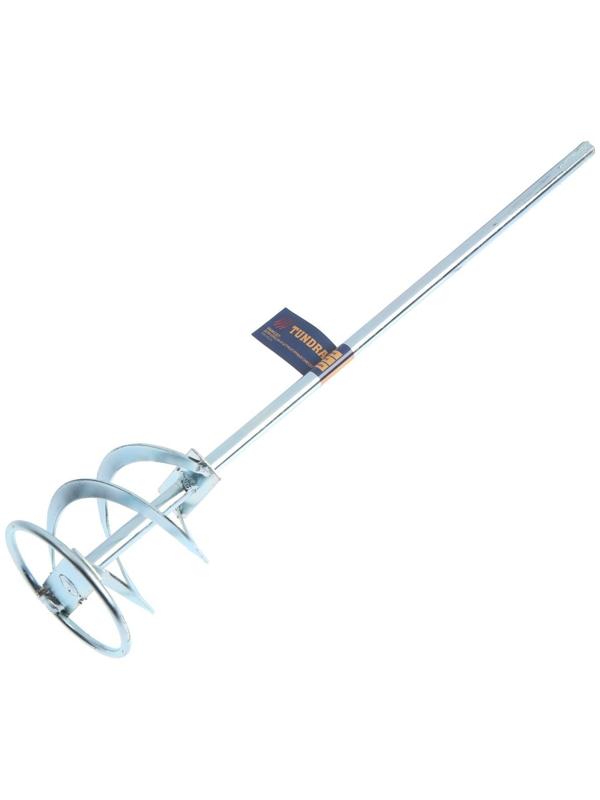 Миксер для красок и штукатурных смесей ТУНДРА, оцинкованный, SDS-plus, 80 х 10 х 400 мм