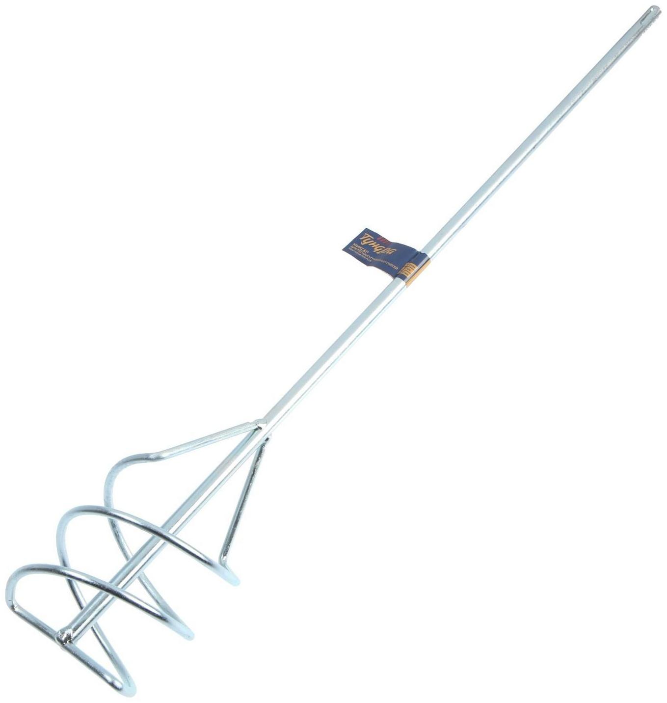 Миксер для песчано-гравийных смесей ТУНДРА, оцинкованный, SDS-plus, 100 х 10 х 600 мм