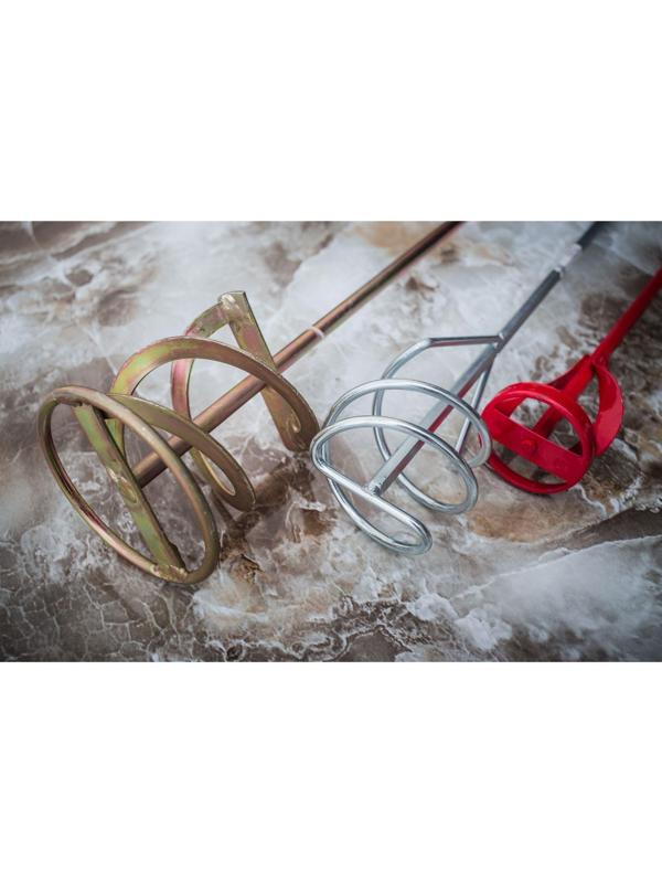 Миксер для песчано-гравийных смесей ТУНДРА, оцинкованный, шестигранный хвост., 60х8х400 мм