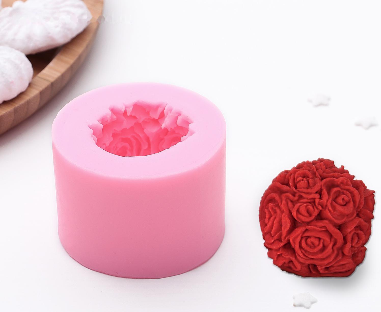 Молд «Розовый букет», 6,5×4,5 см