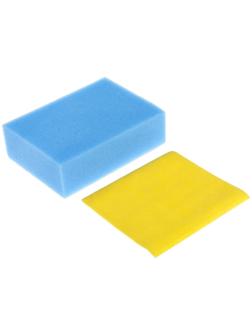 Губка автомобильная поролоновая с салфеткой, МИКС 200х140х60 мм