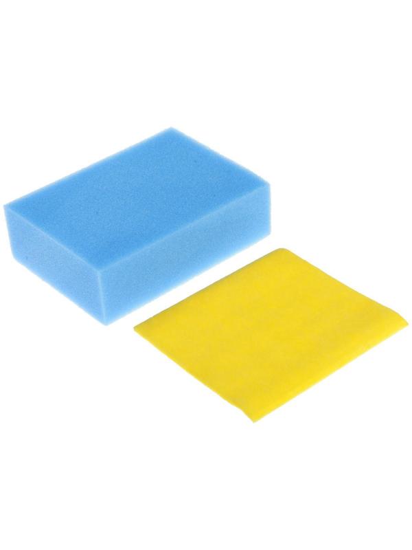 Губка автомобильная поролоновая с салфеткой, МИКС 200х140х60 мм
