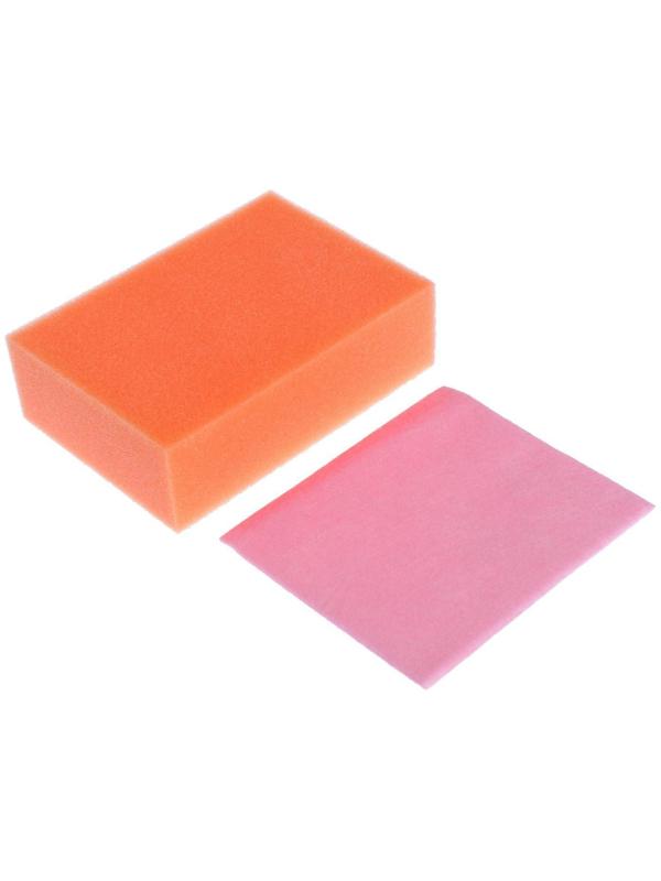 Губка автомобильная поролоновая с салфеткой, МИКС 200х140х60 мм