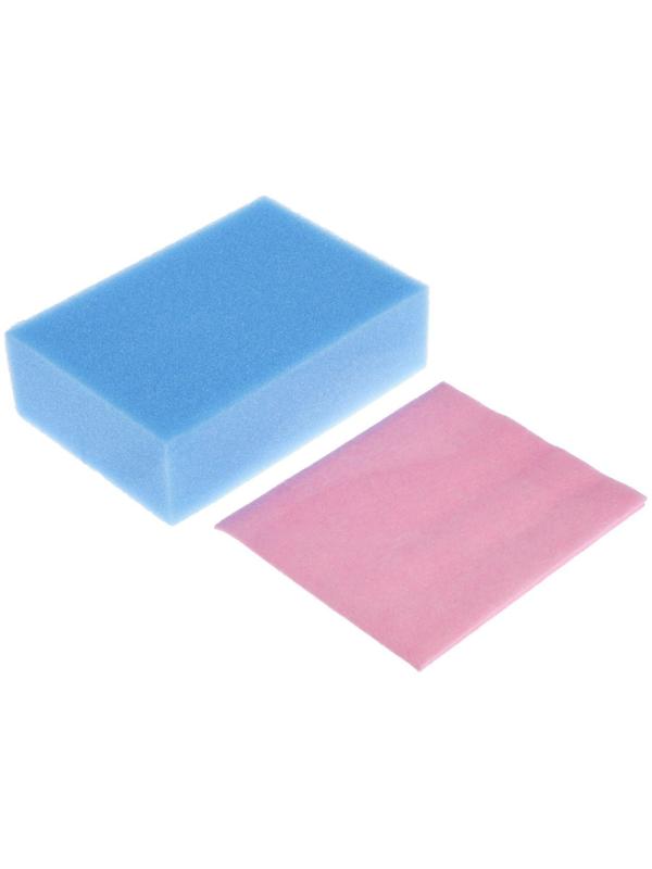 Губка автомобильная поролоновая с салфеткой, МИКС 200х140х60 мм