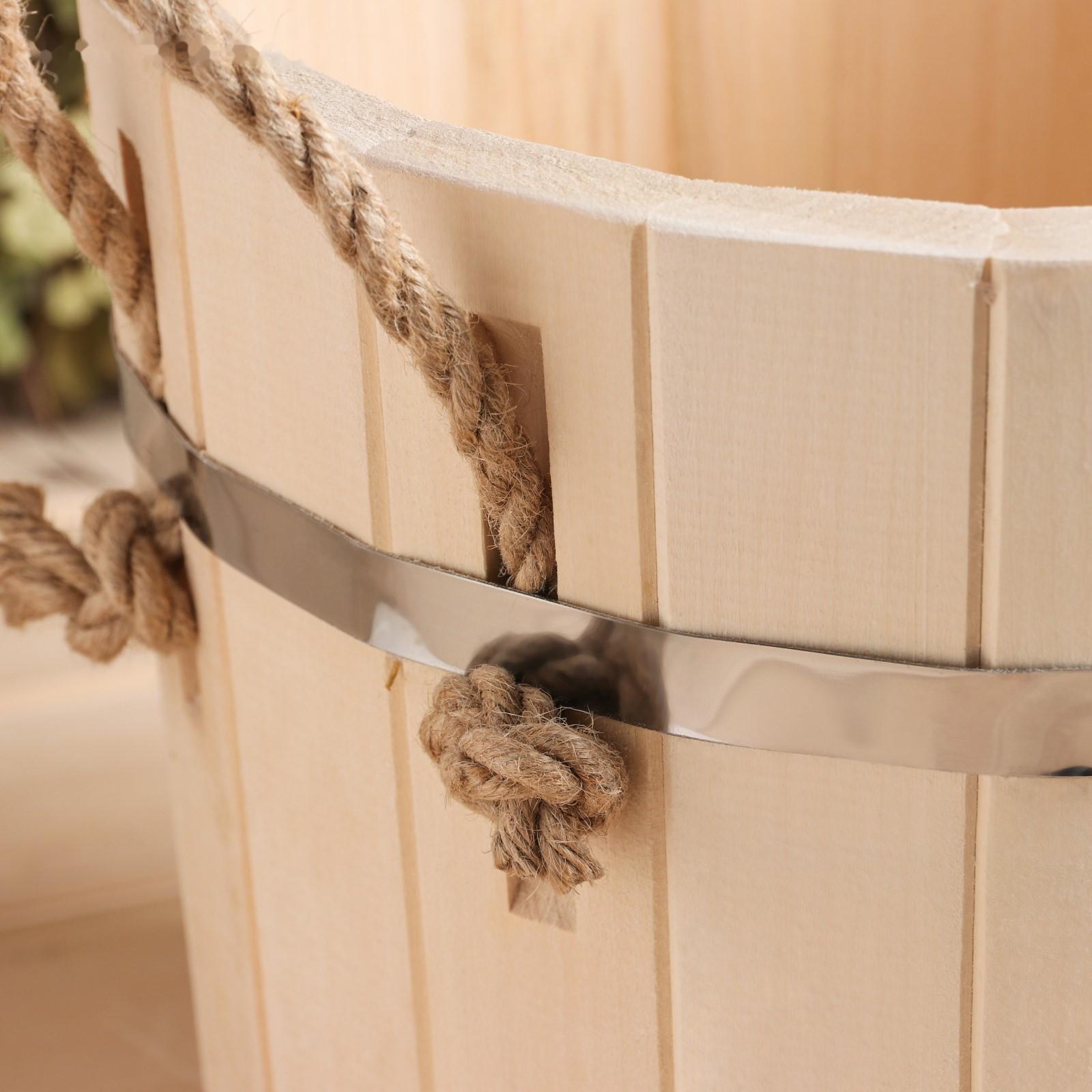 Запарник из липы, 8 л, нержавеющий обод 