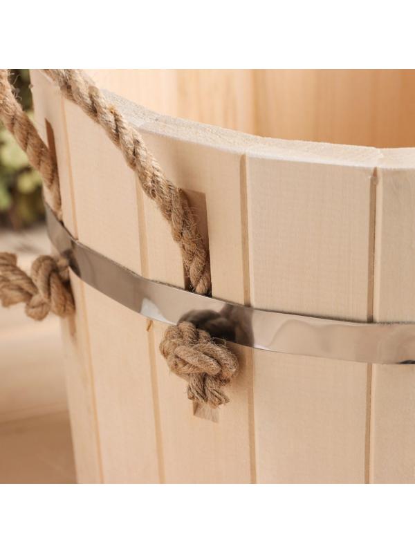 Запарник из липы, 8 л, нержавеющий обод 