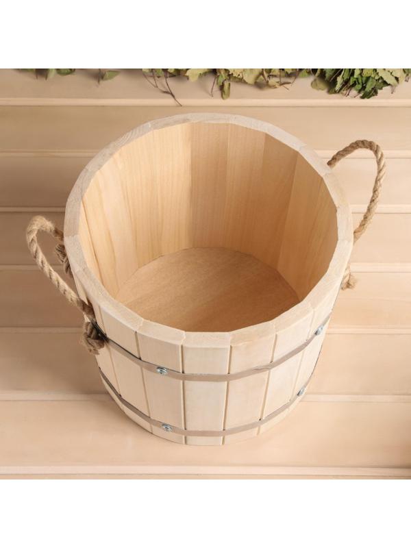 Запарник из липы, 8 л, нержавеющий обод 