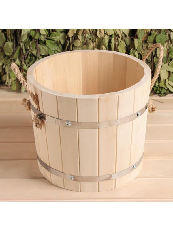 Запарник из липы, 8 л, нержавеющий обод 