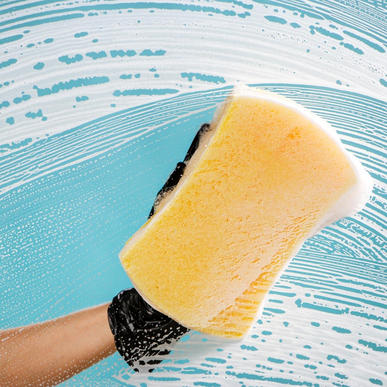 Губка автомобильная TORSO поролоновая с пористым слоем 195х120х70 мм