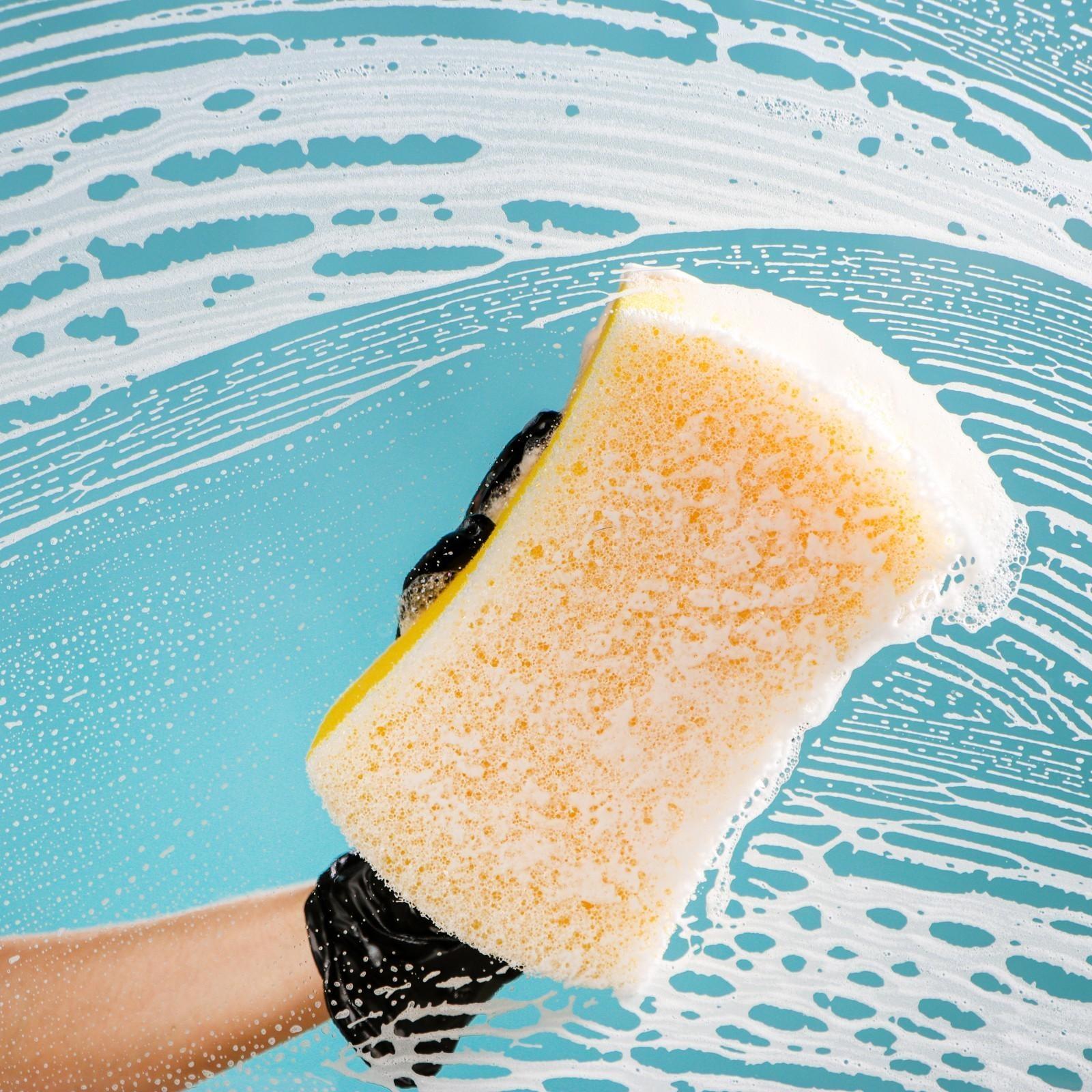 Губка автомобильная TORSO поролоновая с пористым слоем 195х120х70 мм