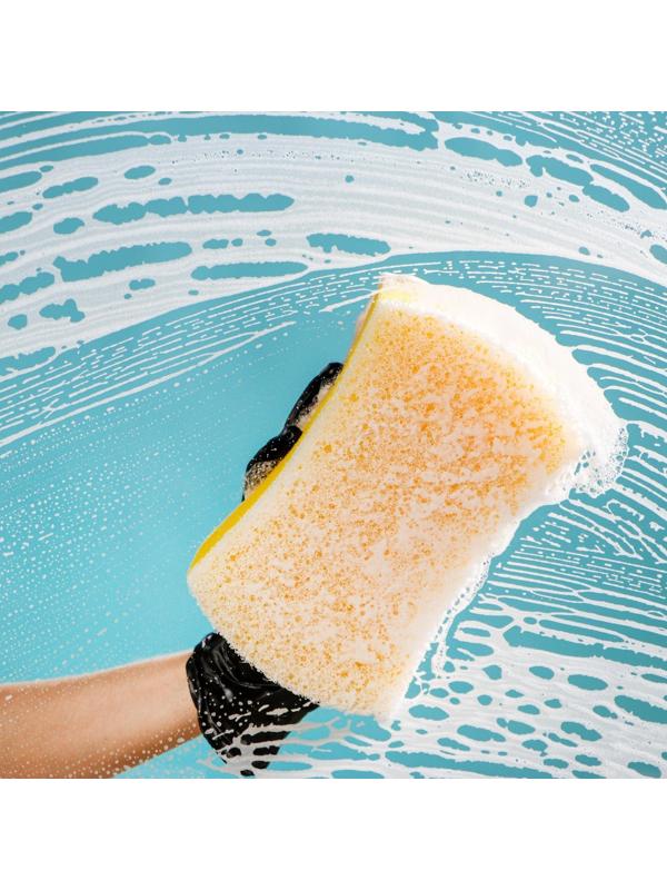 Губка автомобильная TORSO поролоновая с пористым слоем 195х120х70 мм