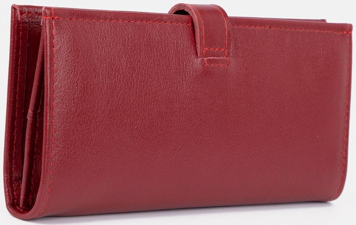 Кошелёк на кнопке, цвет красный