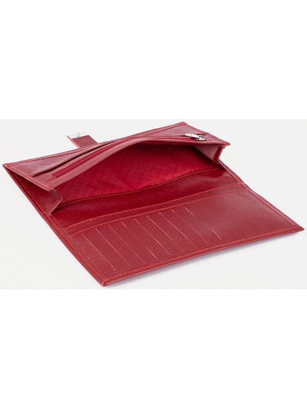 Кошелёк на кнопке, цвет красный