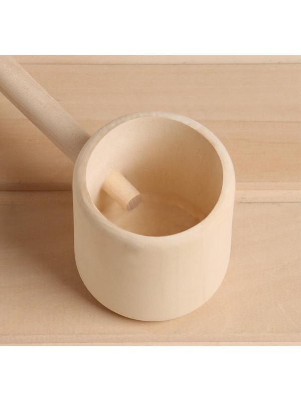 Ковш для бани точеный из липы 0.2л, 41 см, 