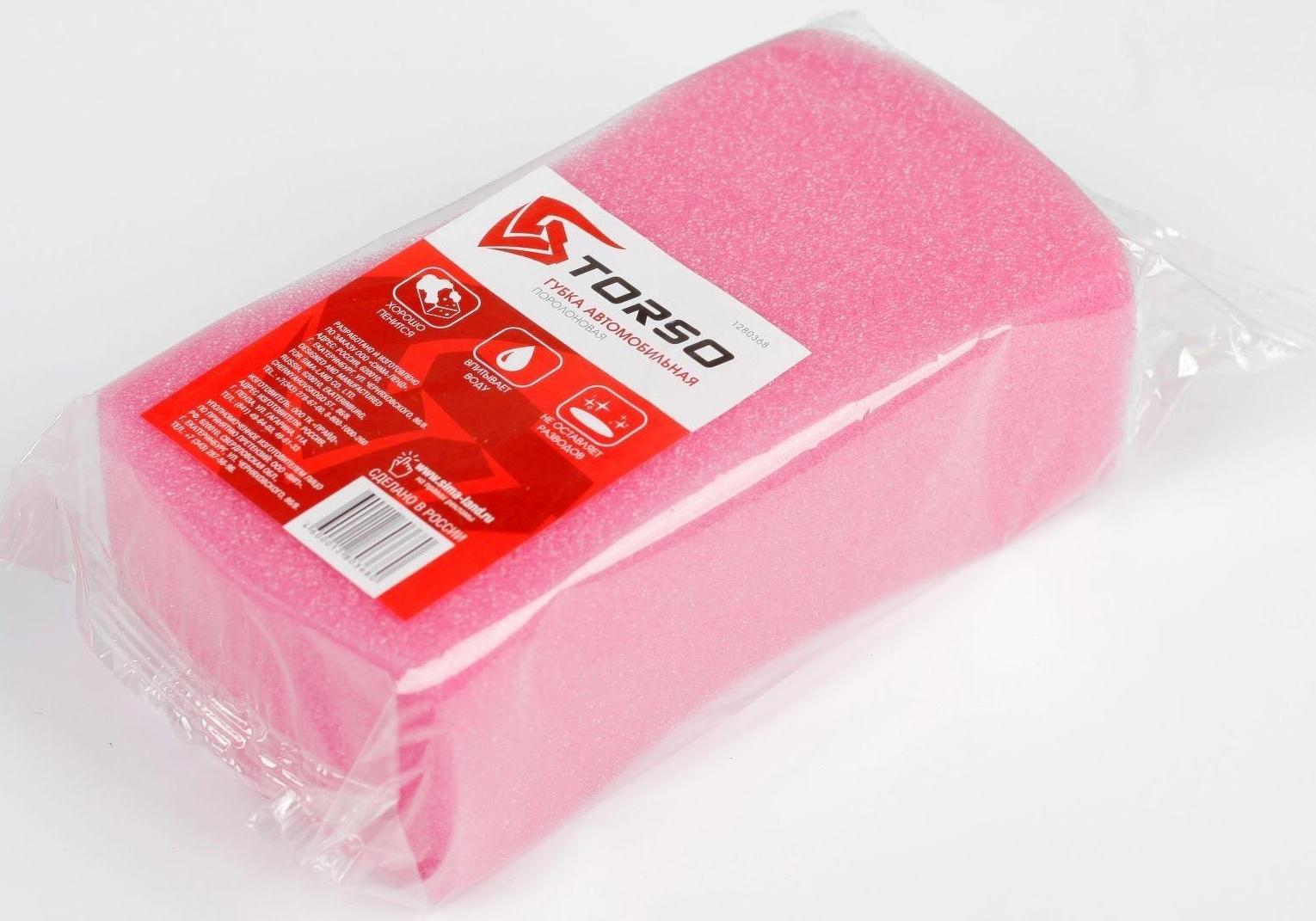Губка автомобильная TORSO поролоновая, МИКС 190х110х60 мм