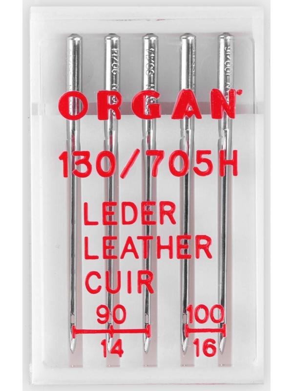 Иглы для бытовых швейных машин, для кожи, №90/100, 5 шт