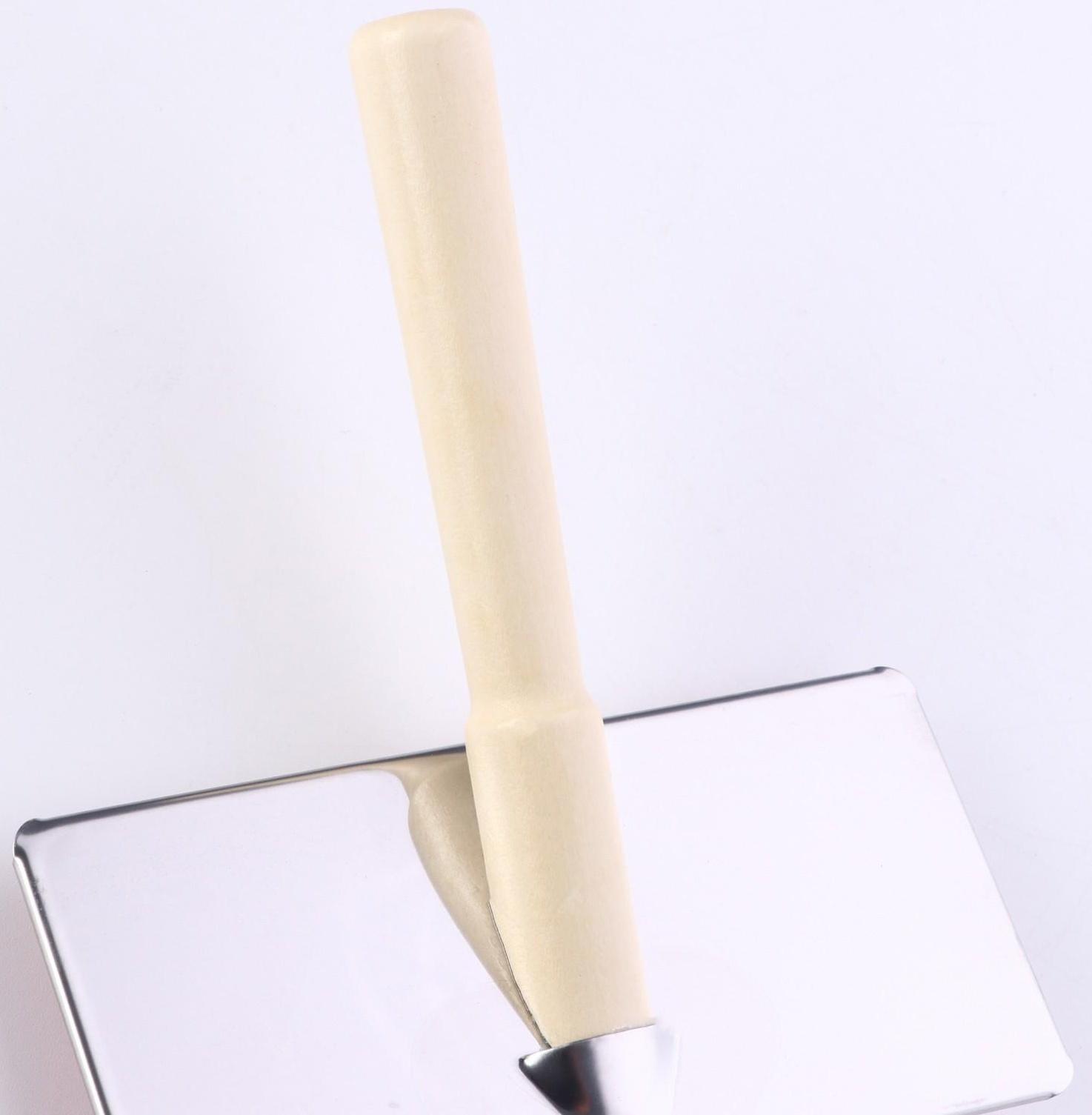 Пуходерка Wood большая без капель, деревянная ручка, 12 х 13 см, микс