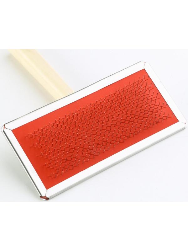 Пуходерка Wood большая без капель, деревянная ручка, 12 х 13 см, микс