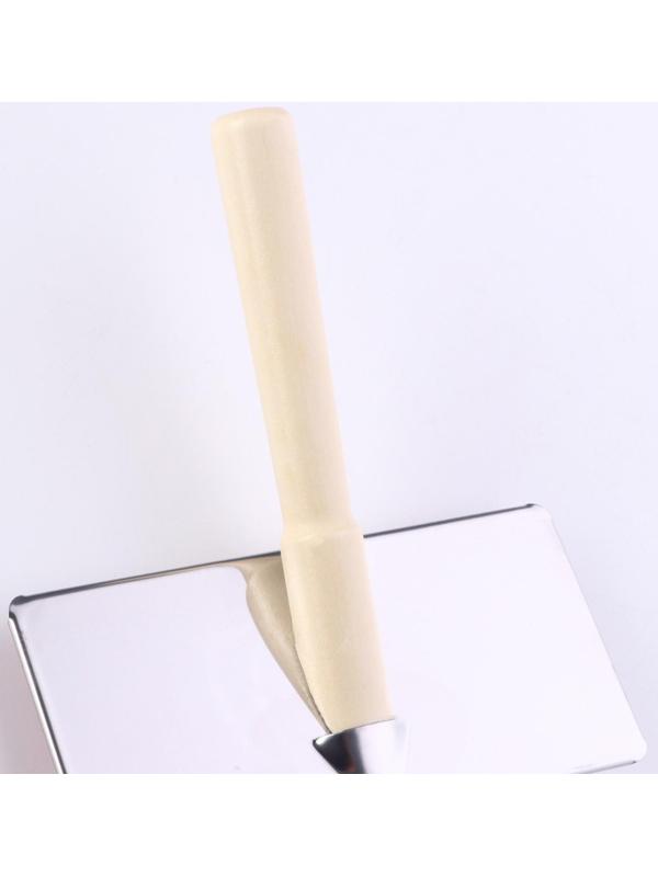 Пуходерка Wood большая без капель, деревянная ручка, 12 х 13 см, микс