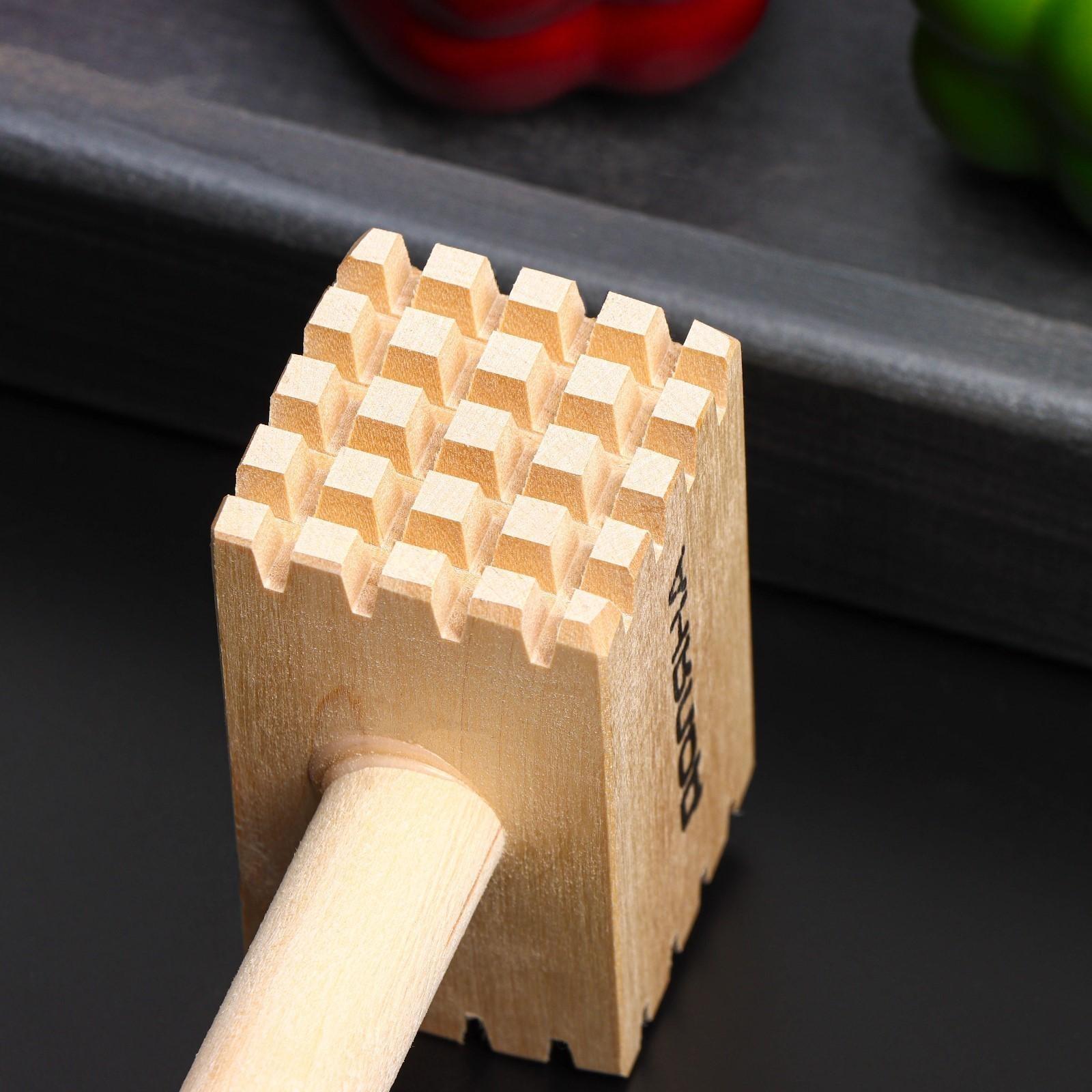 Молоток для мяса Доляна «Берёзовый», 28 см