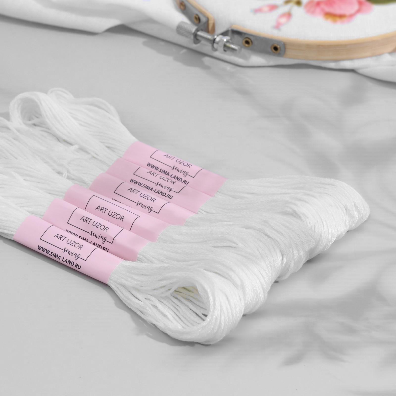 Нитки мулине «Blanc», 8 ± 1 м, цвет белый